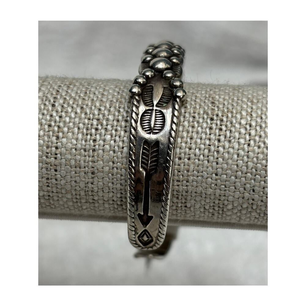 Solid Sterling Silver Native American Inspired Cu… - image 2